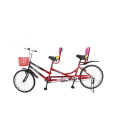 High quality steel frame tandem bike for touring/no foldable  tandem bike/sightseeing bike for a couple